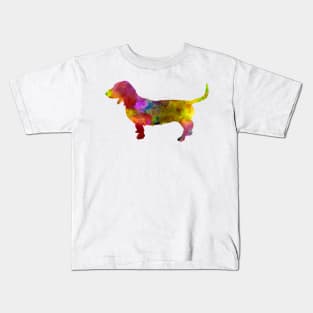 Artesian Norman Basset in watercolor Kids T-Shirt